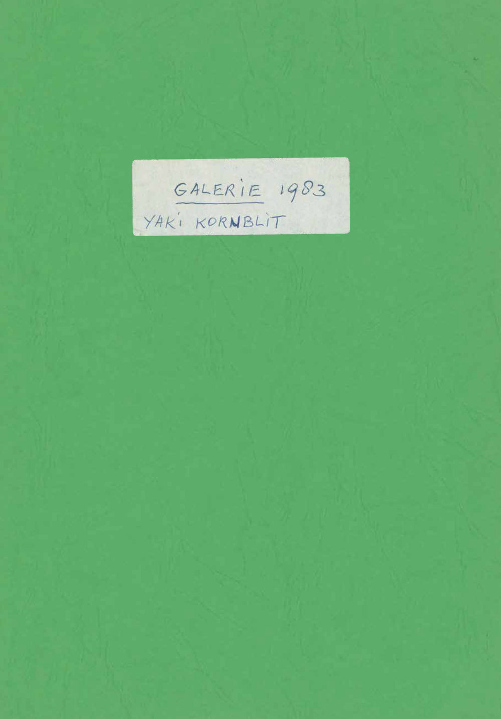 Yaki Scrapbook — Galerie 1983